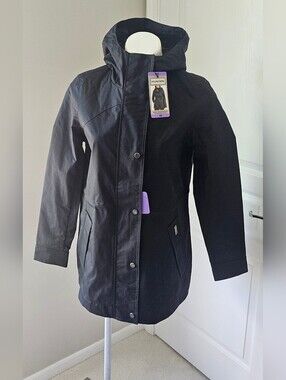 Hunter Black Water Resistant Cotton Hooded Jacket